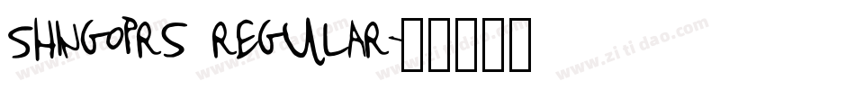 shingopr5 regular字体转换